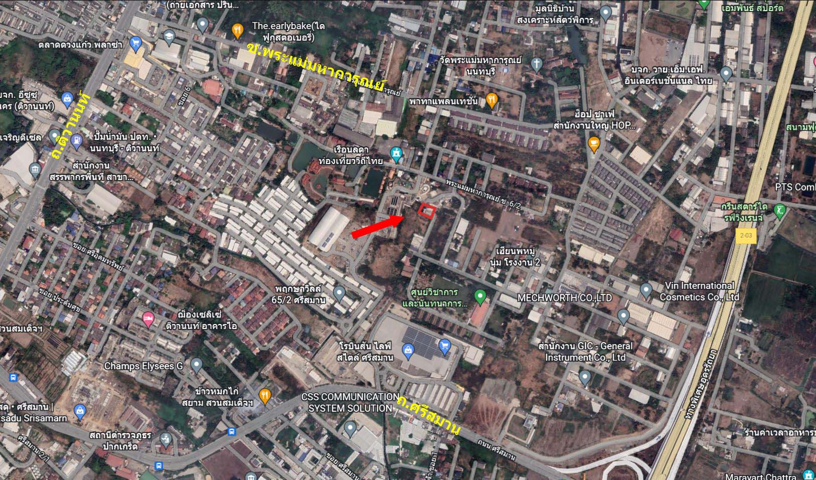 ขายที่ดิน 260 ตรว. ซอยพระเเม่มหาการุณย์ ปากเกร็ด นนทบุรี